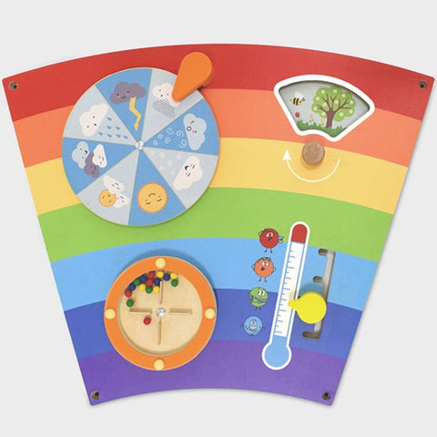 Rainbow Activity Wall Panels-Arts & Crafts-Additional Need, Fine Motor Skills, Helps With, Maths, Primary Maths, Rainbow Theme Sensory Room, Sensory Wall Panels & Accessories, Shape & Space & Measure, Strength & Co-Ordination, Viga Activity Wall Panel-Learning SPACE