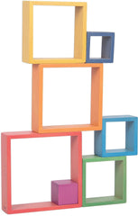 Rainbow Architect Stacking Squares - Pk7 - Great For Montessori And Nurture Rooms-Additional Need,Building Blocks,Fine Motor Skills,Helps With,Maths,Memory Pattern & Sequencing,Nurture Room,Primary Maths,Shape & Space & Measure,Stacking Toys & Sorting Toys,Stock,TickiT-Learning SPACE