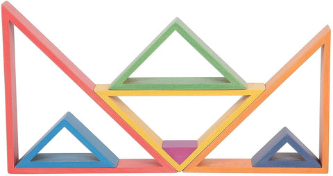 Rainbow Architect Stacking Triangles - Pk7 - Great For Montessori And Nurture Rooms-Building Blocks,Early years Games & Toys,Early Years Maths,Maths,Memory Pattern & Sequencing,Nurture Room,Primary Maths,Shape & Space & Measure,Stacking Toys & Sorting Toys,Stock,TickiT-Learning SPACE