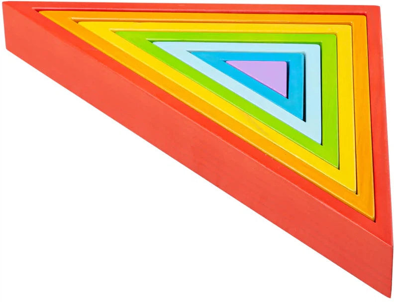 Rainbow Architect Stacking Triangles - Pk7 - Great For Montessori And Nurture Rooms-Building Blocks,Early years Games & Toys,Early Years Maths,Maths,Memory Pattern & Sequencing,Nurture Room,Primary Maths,Shape & Space & Measure,Stacking Toys & Sorting Toys,Stock,TickiT-Learning SPACE