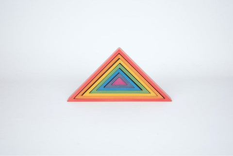 Rainbow Architect Stacking Triangles - Pk7 - Great for Montessori and Nurture Rooms-Building Blocks, Early years Games & Toys, Early Years Maths, Maths, Memory Pattern & Sequencing, Nurture Room, Primary Maths, Shape & Space & Measure, Stacking Toys & Sorting Toys, Stock, TickiT-Learning SPACE