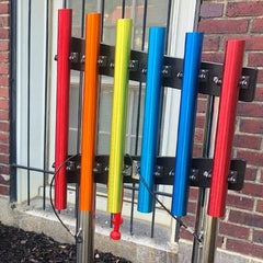 Rainbow Chimes - Sensory Garden Musical Instruments-Matrix Group,Music,Outdoor Musical Instruments,Playground Equipment,Primary Music,Sensory Garden,Strength & Co-Ordination-Learning SPACE