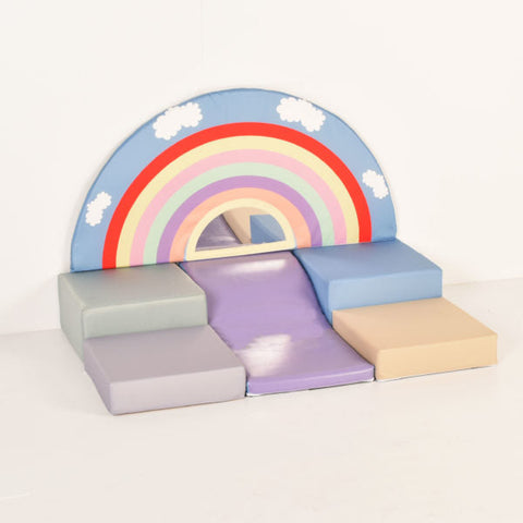 Rainbow Explorer Toddler Soft Play Set-AllSensory,Baby Sensory Toys,Down Syndrome,Dropship,Nurture Room,Playmats & Baby Gyms,Rainbow Theme Sensory Room,Soft Play Sets,Stock-Learning SPACE