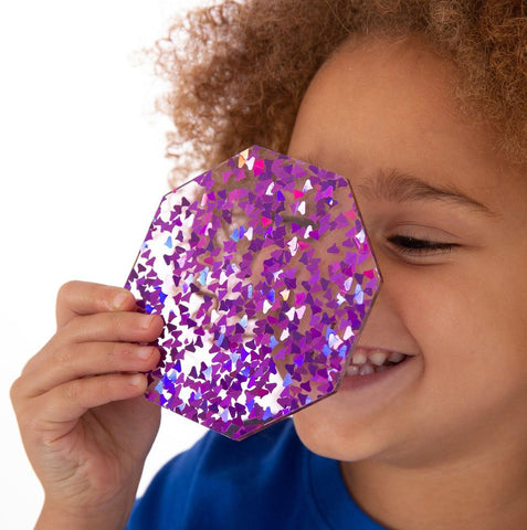 Rainbow Glitter Shapes - Mood Shape Accessory-Arts & Crafts-AllSensory,Calming & Anxiety,Light Box Accessories,SCOTEXCEL,Sensory Seeking,Stock,TickiT,Visual Sensory Toys-Learning SPACE