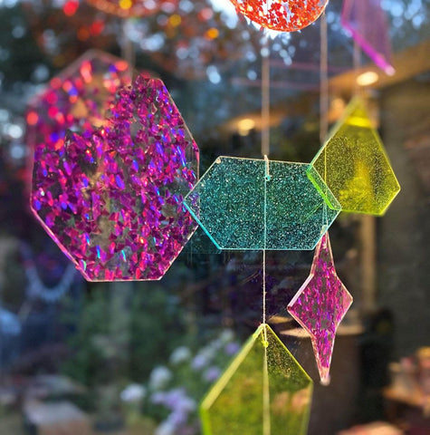 Rainbow Glitter Shapes - Mood Shape Accessory-Arts & Crafts-AllSensory,Calming & Anxiety,Light Box Accessories,SCOTEXCEL,Sensory Seeking,Stock,TickiT,Visual Sensory Toys-Learning SPACE