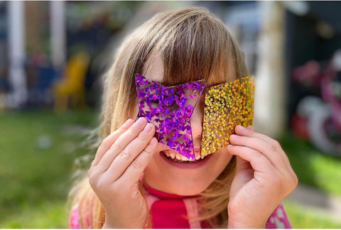 Rainbow Glitter Shapes - Mood Shape Accessory-Arts & Crafts-AllSensory,Calming & Anxiety,Light Box Accessories,SCOTEXCEL,Sensory Seeking,Stock,TickiT,Visual Sensory Toys-Learning SPACE
