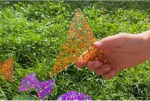 Rainbow Glitter Shapes - Mood Shape Accessory-Arts & Crafts-AllSensory,Calming & Anxiety,Light Box Accessories,SCOTEXCEL,Sensory Seeking,Stock,TickiT,Visual Sensory Toys-Learning SPACE