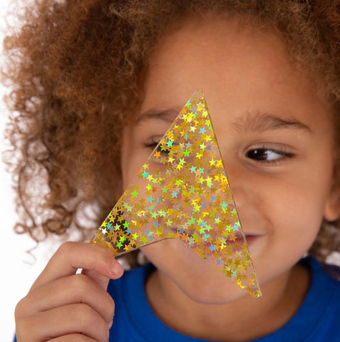 Rainbow Glitter Shapes - Mood Shape Accessory-Arts & Crafts-AllSensory,Calming & Anxiety,Light Box Accessories,SCOTEXCEL,Sensory Seeking,Stock,TickiT,Visual Sensory Toys-Learning SPACE