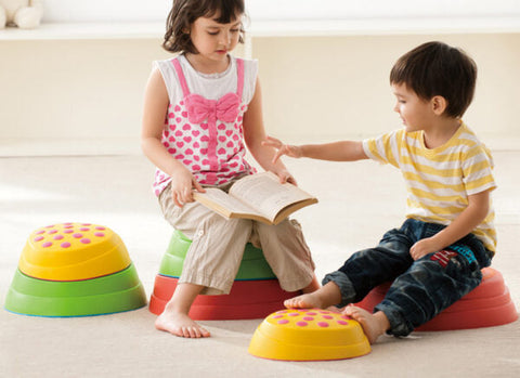 Rainbow River Balance Stones-Additional Need,Balancing Equipment,Calmer Classrooms,Early Years Maths,Engineering & Construction,Exercise,Gross Motor and Balance Skills,Helps With,Maths,Memory Pattern & Sequencing,Movement Breaks,Primary Maths,Rainbow Theme Sensory Room,S.T.E.M,Stepping Stones,Stock-Learning SPACE