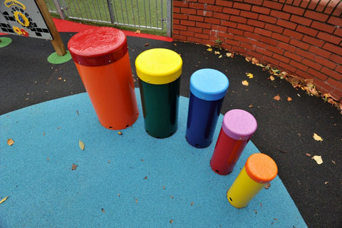 Rainbow Sambas - Sensory Garden Musical Instruments-Dropship,Drums,Matrix Group,Music,Outdoor Musical Instruments,Playground Equipment,Primary Music,Sensory Garden-Ground Fixed-LSPPRDG-Learning SPACE