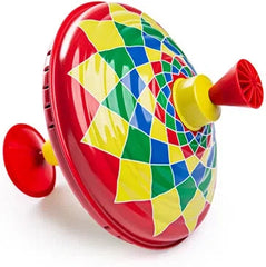 Rainbow Tin Humming Top-AllSensory,Baby Cause & Effect Toys,Bigjigs Toys,Bounce & Spin,Calming & Anxiety,Cause & Effect Toys,Sensory Seeking,Stock-Learning SPACE