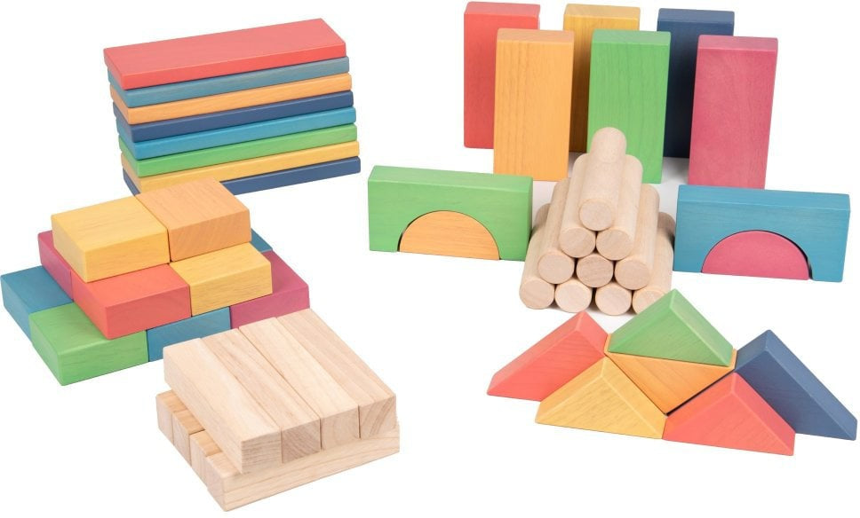 Rainbow Wooden Jumbo Block Set - Pk54-Baby Wooden Toys, Building Blocks, Engineering & Construction, Gifts For 6-12 Months Old, Maths, Nurture Room, Primary Maths, S.T.E.M, Shape & Space & Measure, Stacking Toys & Sorting Toys, Stock, TickiT-Learning SPACE
