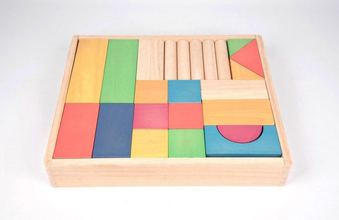 Rainbow Wooden Jumbo Block Set - Pk54-Baby Wooden Toys,Building Blocks,Engineering & Construction,Gifts For 6-12 Months Old,Maths,Nurture Room,Primary Maths,S.T.E.M,SCOTEXCEL,Shape & Space & Measure,Stacking Toys & Sorting Toys,Stock,TickiT-Learning SPACE