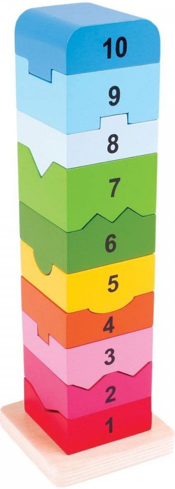 Rainbow Wooden Number Tower-Addition & Subtraction,Baby Wooden Toys,Bigjigs Toys,Counting Numbers & Colour,Dyscalculia,Early Years Maths,Maths,Maths Toys,Neuro Diversity,Primary Maths,SCOTEXCEL,Stock-Learning SPACE