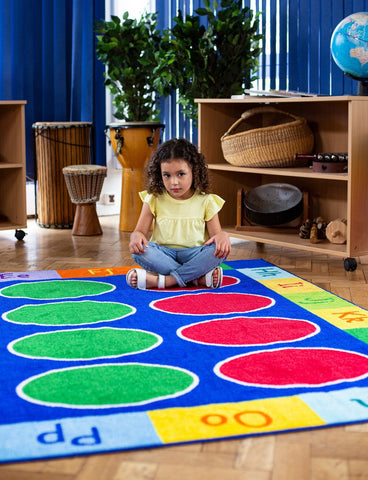 Rainbow™ ABC 3x2m Rectangle Carpet-Dropship,Kit For Kids,Learn Alphabet & Phonics,Mats & Rugs,Multi-Colour,Placement Carpets,Rectangular,Rugs,Wellbeing Furniture-Learning SPACE
