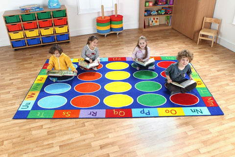 Rainbow™ ABC 3x2m Rectangle Carpet-Dropship,Kit For Kids,Learn Alphabet & Phonics,Mats & Rugs,Multi-Colour,Placement Carpets,Rectangular,Rugs,Wellbeing Furniture-Learning SPACE