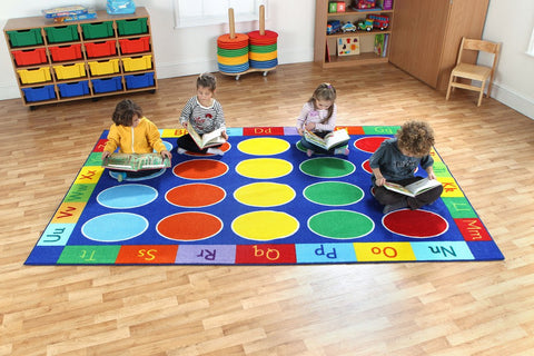 Rainbow™ ABC 3x2m Rectangle Carpet-Dropship,Kit For Kids,Learn Alphabet & Phonics,Mats & Rugs,Multi-Colour,Placement Carpets,Rectangular,Rugs,Wellbeing Furniture-Learning SPACE
