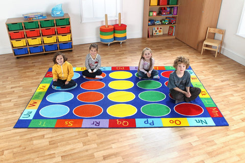Rainbow™ ABC 3x2m Rectangle Carpet-Dropship,Kit For Kids,Learn Alphabet & Phonics,Mats & Rugs,Multi-Colour,Placement Carpets,Rectangular,Rugs,Wellbeing Furniture-Learning SPACE