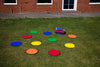 Rainbow™ Circle Outdoor Mats with Holdall (30 Pack)-Classroom Packs,Dropship,Kit For Kids,Mats,Mats & Rugs,Multi-Colour,Round,Rugs,Sit Mats,Wellbeing Furniture-Learning SPACE