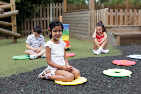 Rainbow™ Circular Sit Mats & Donut™ Trolley-Calmer Classrooms,Classroom Furniture,Classroom Packs,Mats,Mats & Rugs,Outdoor Classroom,Sit Mats-Learning SPACE