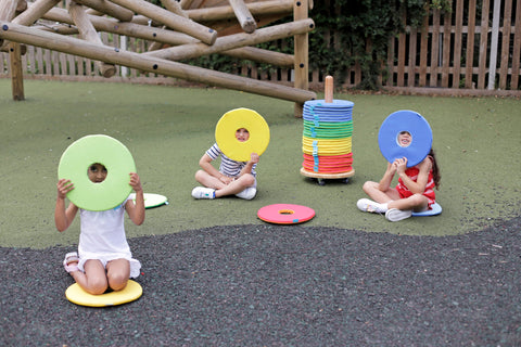 Rainbow™ Circular Sit Mats & Donut™ Trolley-Calmer Classrooms,Classroom Furniture,Classroom Packs,Mats,Mats & Rugs,Outdoor Classroom,Sit Mats-Learning SPACE