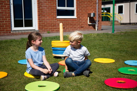 Rainbow™ Circular Sit Mats & Donut™ Trolley-Calmer Classrooms,Classroom Furniture,Classroom Packs,Mats,Mats & Rugs,Outdoor Classroom,Sit Mats-Learning SPACE