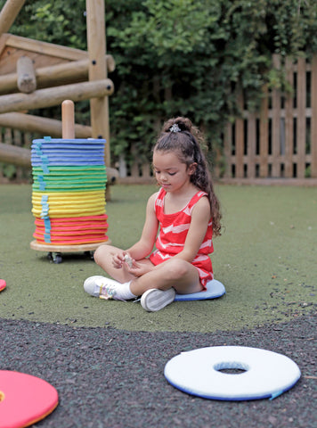 Rainbow™ Circular Sit Mats & Donut™ Trolley-Calmer Classrooms,Classroom Furniture,Classroom Packs,Mats,Mats & Rugs,Outdoor Classroom,Sit Mats-Learning SPACE