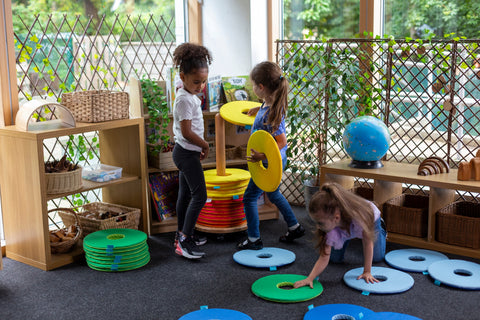 Rainbow™ Circular Sit Mats & Donut™ Trolley-Calmer Classrooms,Classroom Furniture,Classroom Packs,Mats,Mats & Rugs,Outdoor Classroom,Sit Mats-Learning SPACE