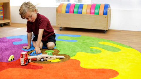 Rainbow™ Colour Palette 2m Carpet-Counting Numbers & Colour,Dropship,Educational Carpet,Kit For Kids,Mats & Rugs,Multi-Colour,Round,Rugs,Wellbeing Furniture-Learning SPACE
