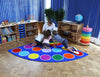 Rainbow™ Corner Placement 2x2m Carpet-Corner & Semi-Circle,Dropship,Kit For Kids,Mats & Rugs,Multi-Colour,Placement Carpets,Rainbow Theme Sensory Room,Rugs,Wellbeing Furniture-Learning SPACE