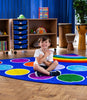 Rainbow™ Corner Placement 2x2m Carpet-Corner & Semi-Circle,Dropship,Kit For Kids,Mats & Rugs,Multi-Colour,Placement Carpets,Rainbow Theme Sensory Room,Rugs,Wellbeing Furniture-Learning SPACE
