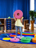 Rainbow™ Corner Placement 2x2m Carpet-Corner & Semi-Circle,Dropship,Kit For Kids,Mats & Rugs,Multi-Colour,Placement Carpets,Rainbow Theme Sensory Room,Rugs,Wellbeing Furniture-Learning SPACE