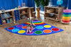 Rainbow™ Corner Placement 2x2m Carpet-Corner & Semi-Circle,Dropship,Kit For Kids,Mats & Rugs,Multi-Colour,Placement Carpets,Rainbow Theme Sensory Room,Rugs,Wellbeing Furniture-Learning SPACE