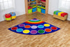 Rainbow™ Corner Placement 2x2m Carpet-Corner & Semi-Circle,Dropship,Kit For Kids,Mats & Rugs,Multi-Colour,Placement Carpets,Rainbow Theme Sensory Room,Rugs,Wellbeing Furniture-Learning SPACE