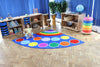 Rainbow™ Corner Placement 2x2m Carpet-Corner & Semi-Circle,Dropship,Kit For Kids,Mats & Rugs,Multi-Colour,Placement Carpets,Rainbow Theme Sensory Room,Rugs,Wellbeing Furniture-Learning SPACE