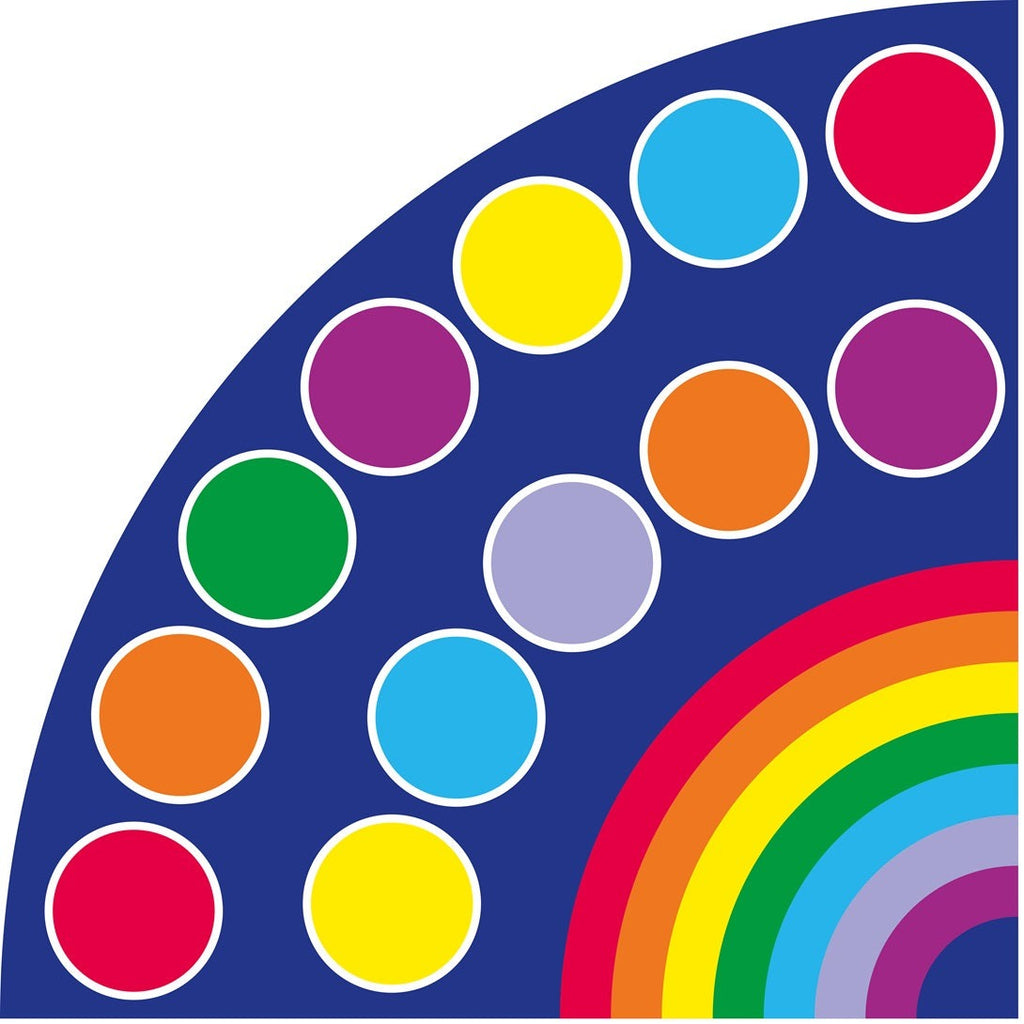 Rainbow™ Corner Placement 2x2m Carpet-Corner & Semi-Circle,Dropship,Kit For Kids,Mats & Rugs,Multi-Colour,Placement Carpets,Rainbow Theme Sensory Room,Rugs,Wellbeing Furniture-Learning SPACE