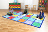 Rainbow™ Rectangle Placement Squares Carpet-Dropship,Kit For Kids,Mats & Rugs,Multi-Colour,Placement Carpets,Rainbow Theme Sensory Room,Rectangular,Rugs,Wellbeing Furniture-Learning SPACE