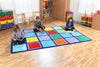 Rainbow™ Rectangle Placement Squares Carpet-Dropship,Kit For Kids,Mats & Rugs,Multi-Colour,Placement Carpets,Rainbow Theme Sensory Room,Rectangular,Rugs,Wellbeing Furniture-Learning SPACE