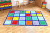 Rainbow™ Rectangle Placement Squares Carpet-Dropship,Kit For Kids,Mats & Rugs,Multi-Colour,Placement Carpets,Rainbow Theme Sensory Room,Rectangular,Rugs,Wellbeing Furniture-Learning SPACE