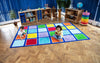 Rainbow™ Rectangle Placement Squares Carpet-Dropship,Kit For Kids,Mats & Rugs,Multi-Colour,Placement Carpets,Rainbow Theme Sensory Room,Rectangular,Rugs,Wellbeing Furniture-Learning SPACE