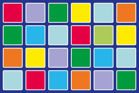 Rainbow™ Rectangle Placement Squares Carpet-Dropship,Kit For Kids,Mats & Rugs,Multi-Colour,Placement Carpets,Rainbow Theme Sensory Room,Rectangular,Rugs,Wellbeing Furniture-Learning SPACE