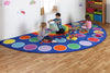Rainbow™ Semi-Circle Placement 3x1.5m Carpet-Corner & Semi-Circle,Dropship,Kit For Kids,Mats & Rugs,Multi-Colour,Placement Carpets,Rainbow Theme Sensory Room,Rugs,Wellbeing Furniture-Learning SPACE