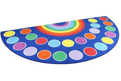 Rainbow™ Semi-Circle Placement 3x1.5m Carpet-Corner & Semi-Circle,Kit For Kids,Mats & Rugs,Multi-Colour,Placement Carpets,Rainbow Theme Sensory Room,Rugs,Wellbeing Furniture-Large-MAT1035-Learning SPACE