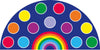 Rainbow™ Semi-Circle Placement 3x1.5m Carpet-Corner & Semi-Circle,Dropship,Kit For Kids,Mats & Rugs,Multi-Colour,Placement Carpets,Rainbow Theme Sensory Room,Rugs,Wellbeing Furniture-Medium-MAT1052-Learning SPACE