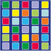 Rainbow™ Squares Large Placement 3x3m Carpet-Dropship,Kit For Kids,Mats & Rugs,Multi-Colour,Placement Carpets,Rainbow Theme Sensory Room,Rugs,Square,Wellbeing Furniture-Learning SPACE