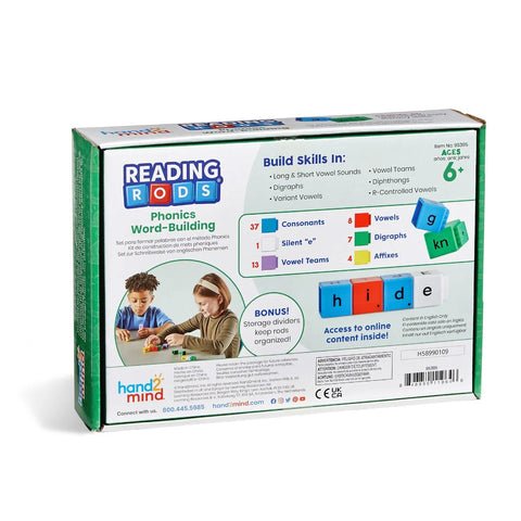 Reading Rods® Phonics Word-Building-Dyslexia,Learn Alphabet & Phonics,Learning Activity Kits,Learning Resources,Literacy,Literacy Toys,Primary Literacy-Learning SPACE