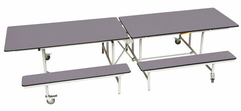 Rectangular Mobile Folding Bench Unit- Age Range 5-11-Dining Furniture,Dining Tables,Folding Table-Blue Grey-9SLBU1027-BL-Learning SPACE