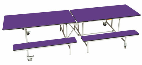 Rectangular Mobile Folding Bench Unit- Age Range 5-11-Dining Furniture,Dining Tables,Folding Table-Purple-9SLBU1027-PU-Learning SPACE