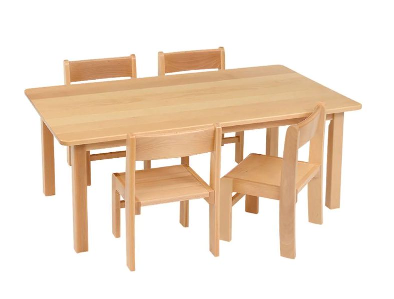 Rectangular Solid Beech Table L960 X W690 X 530Mm-Beechwood,Cosy Direct,Rectangular,Table-Learning SPACE