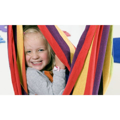 Relax Kids Hanging Chair - Rainbow-Hanging Chair-Amazonas,Cotton,Dropship,EllTex,Hammock chair,Hanging Chair,Indoor,Kids,Rainbow-Learning SPACE